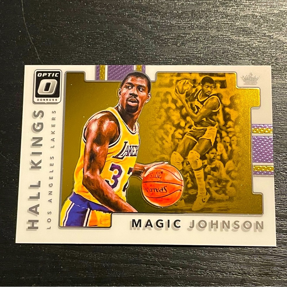 MAGIC JOHNSON HALL KINGS Donruss Optic 2018 Basketball Card No 7